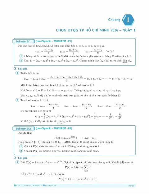 Đề chọn đội tuyển thi HSG QG môn Toán THPT năm 2026 – 2027 sở GD&ĐT TP HCM
